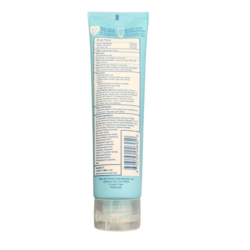 Blue Lizard Sensitive Mineral Sunscreen 5oz Blue SPF 30 Reef Safe Smart Cap